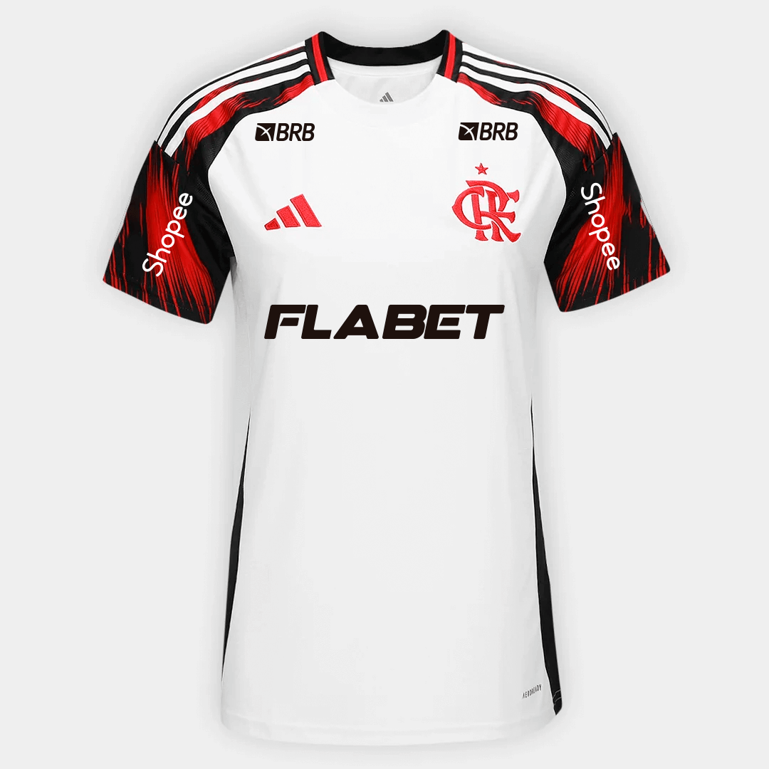 Camisa Torcedor Feminina Flamengo II 2025/2026 Com Patrocínios