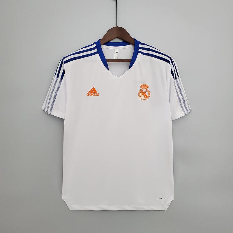 Camisa Real Madrid Treino 2021/22 Retrô - Branca