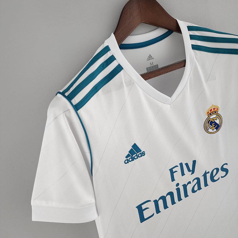 Camisa Retrô Real Madrid I Home 2017/18 Masculino Branca