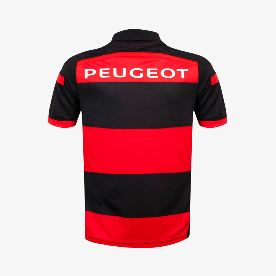 Camisa Retrô Torcedor Masculina Flamengo I 2014 com Patrocinadores