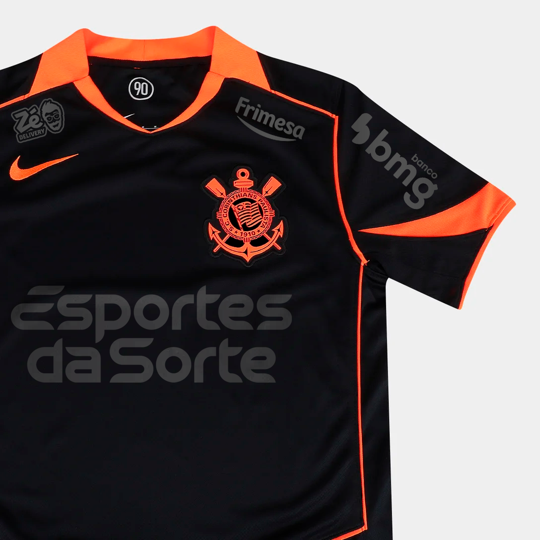 Camisa Torcedor Masculina Corinthians III 2025/2026 Com Patrocínios