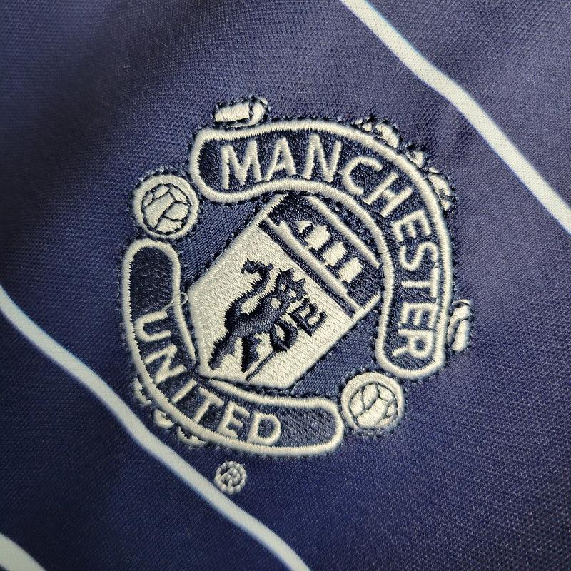 Camisa Retrô Manchester United Away Azul 1999/00 Masculino Azul