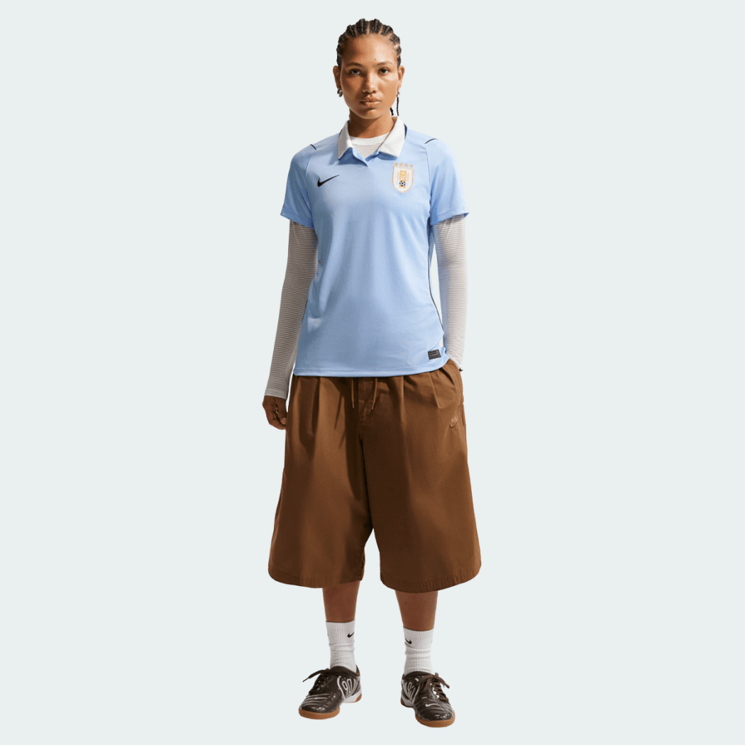 Camisa Torcedor Feminina Uruguai I 2026 Copa do Mundo