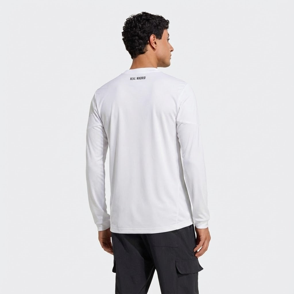 Camisa Manga Longa Retrô Torcedor Masculina Real Madrid I 2010