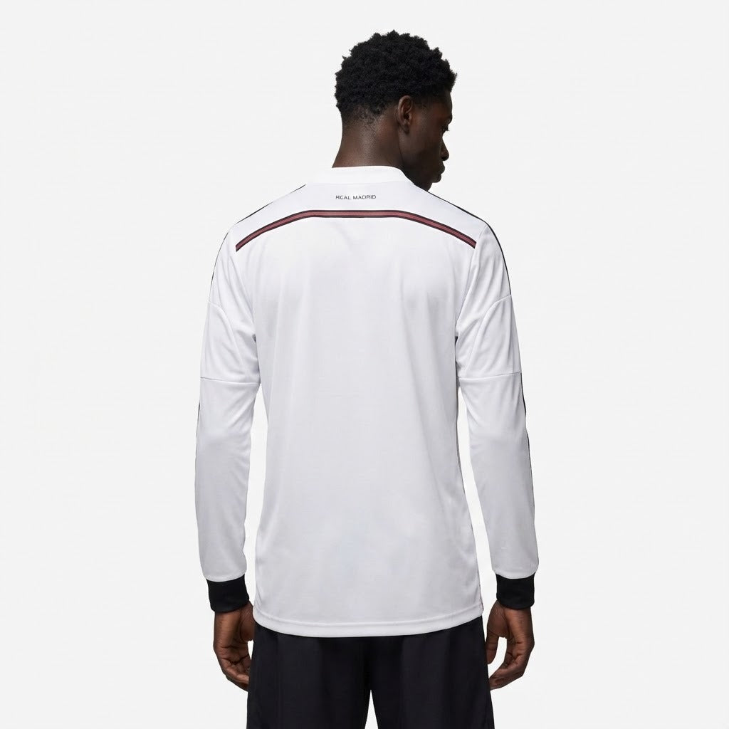 Camisa Manga Longa Retrô Torcedor Masculina Real Madrid I 2014