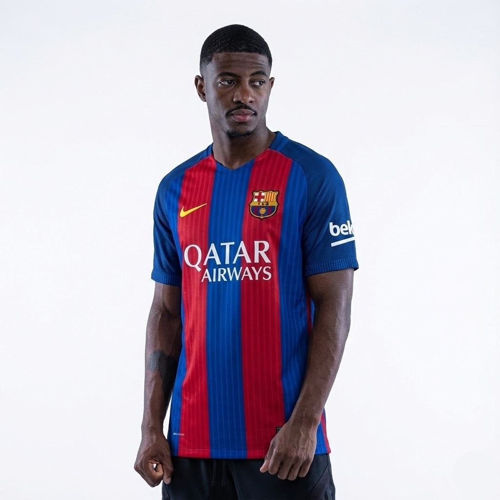 Camisa Retrô Torcedor Masculina Barcelona I 2016