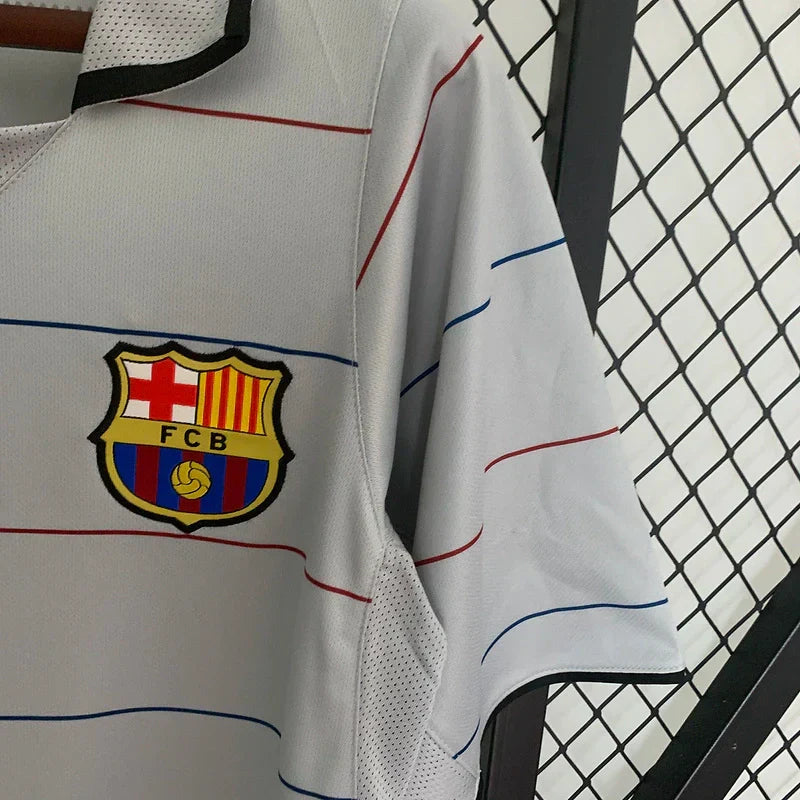 Camisa Retrô Barcelona 2003/04 Masculino Cinza