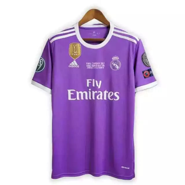Camisa Retrô Real Madrid II Away 2016/17 Masculino Roxo
