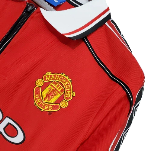 Camisa Manchester United Retrô Manga Longa 1998/99 Vermelha