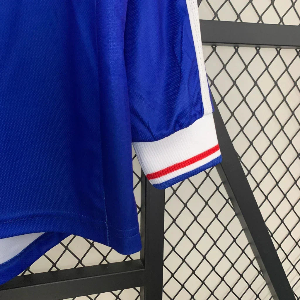 Camisa Manga Longa Retrô Torcedor Masculina França 1998