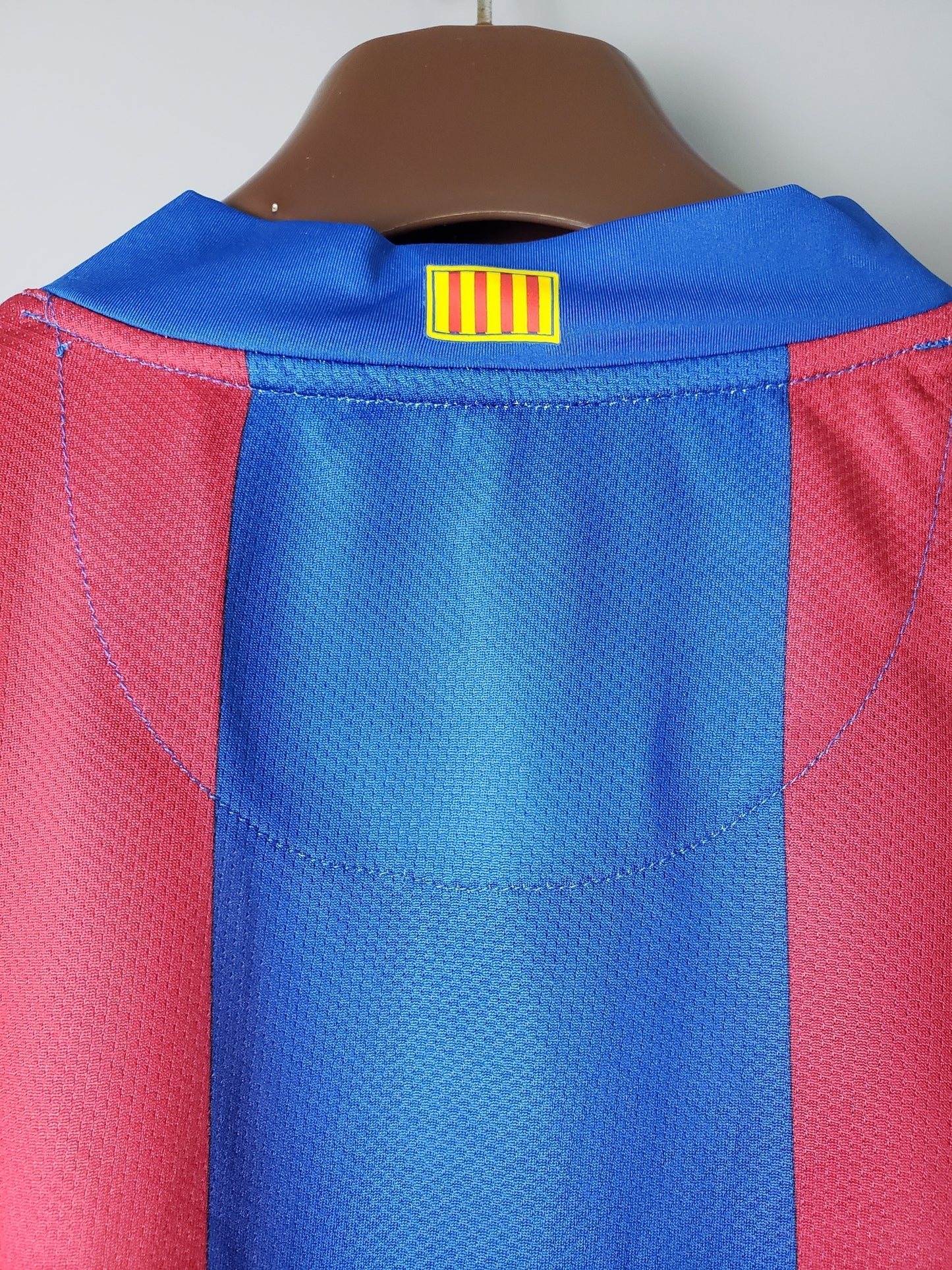 Camisa Manga Longa Torcedor Masculina Barcelona 2007/2008 Grená