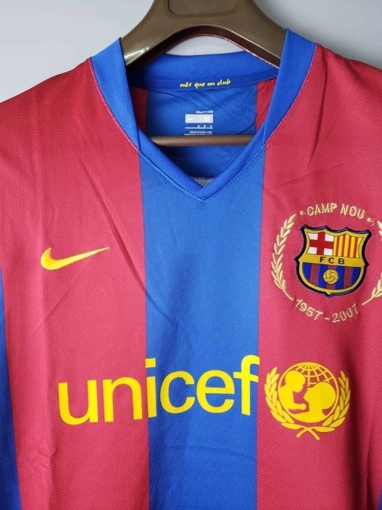 Camisa Barcelona Retrô 2006/2007 - Azul Grená