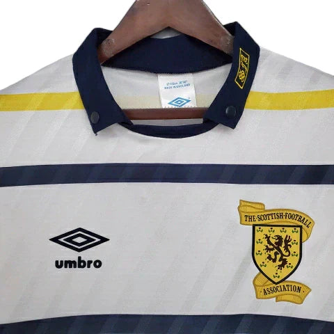 Camisa Escócia Retrô 1988/1991 Branca e Amarela