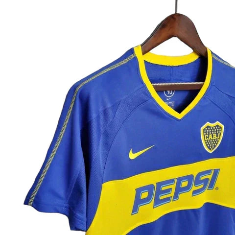 Camisa Boca Juniors Retrô 03/04 - Azul e Amarela