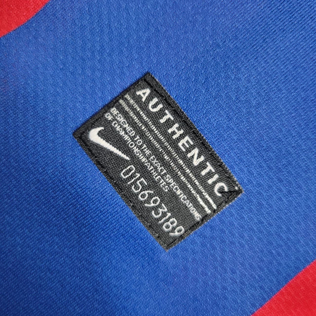Camisa Barcelona Retrô I Home 2010/11 Torcedor Masculino Vermelho e Azul
