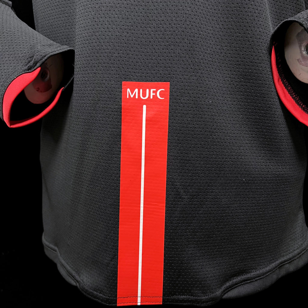 Camisa Retrô Manchester United II Manga Longa - 07/08 Preto