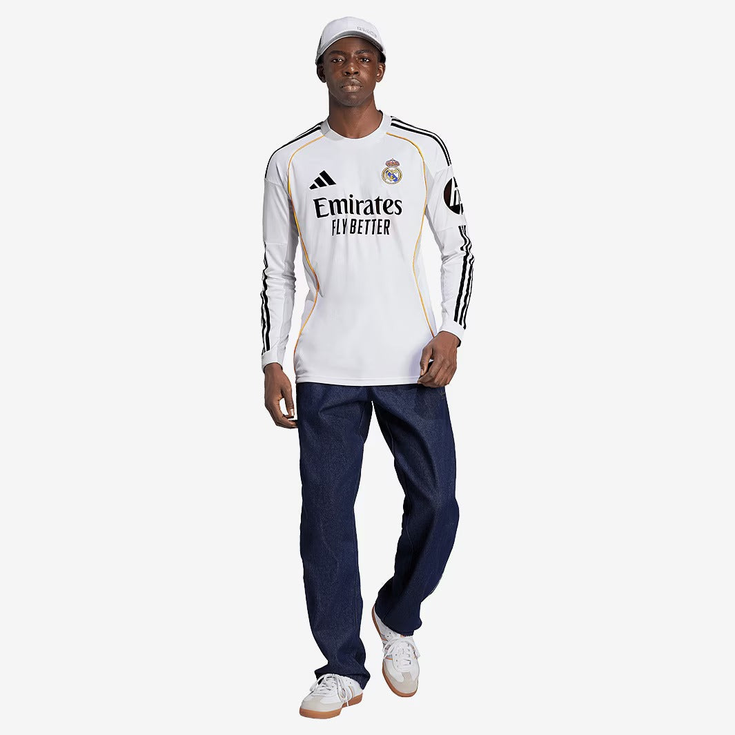 Camisa Manga Longa Torcedor Masculina Real Madrid I 2025/2026