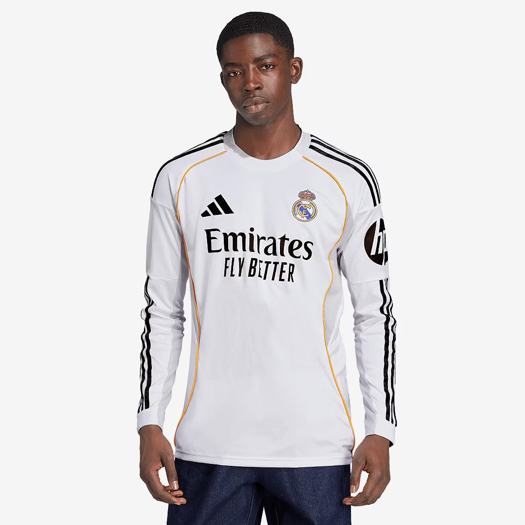 Camisa Manga Longa Torcedor Masculina Real Madrid I 2025/2026