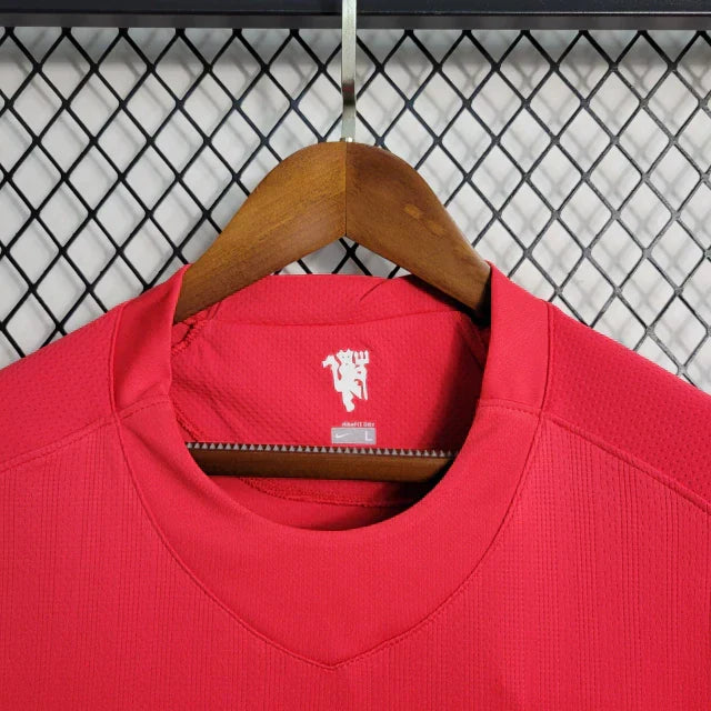 Camisa Retrô Manchester United Manga Longa 2007/08 Masculino Vermelho