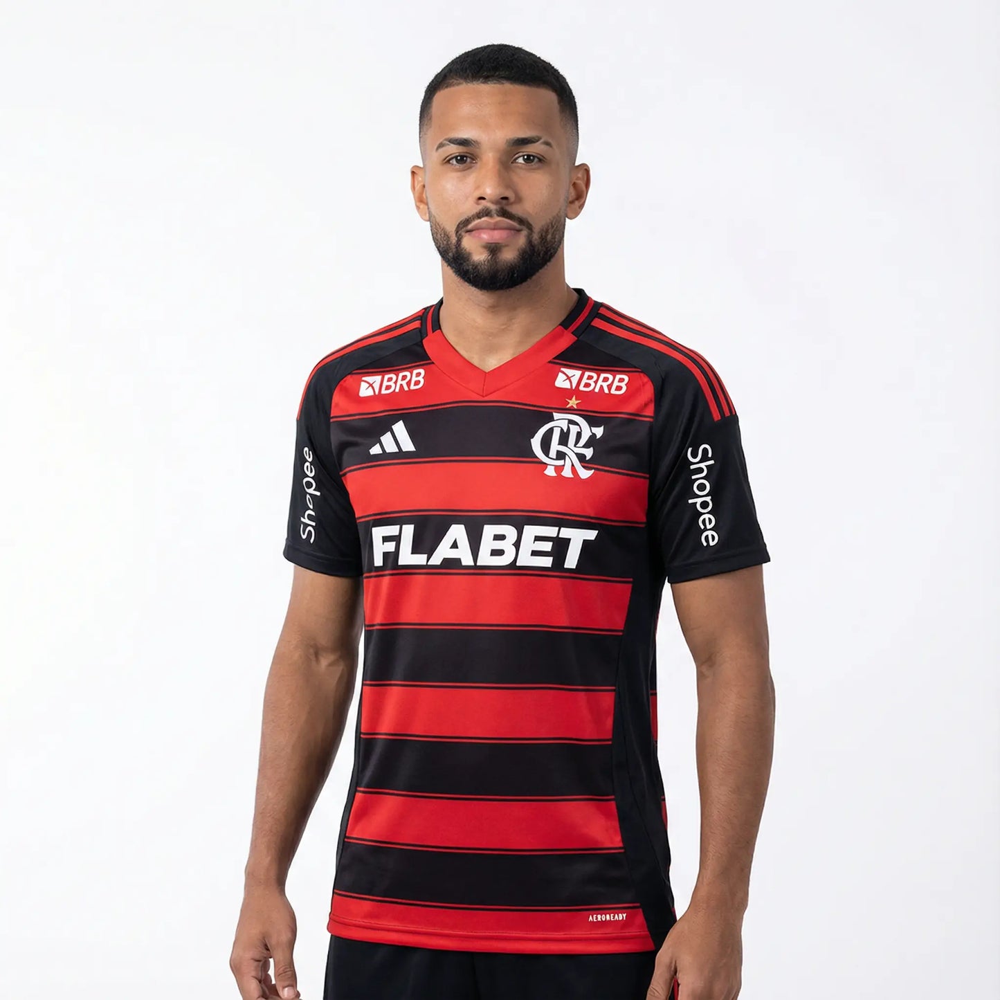 Camisa Torcedor Masculina Flamengo I 2025/2026 Com Patrocínios
