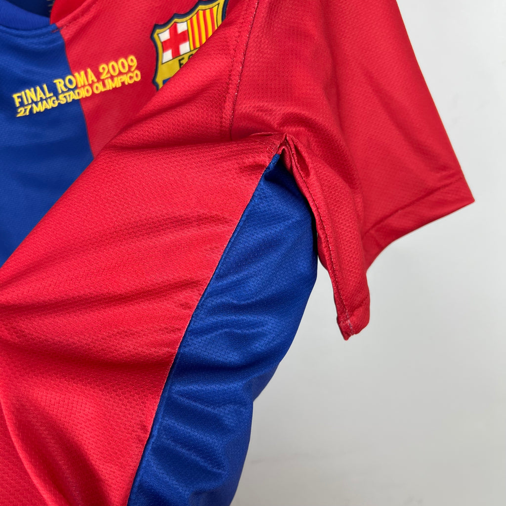 Camisa Retrô Barcelona I Home 2008/09 UEFA Champions League Azul e Grená
