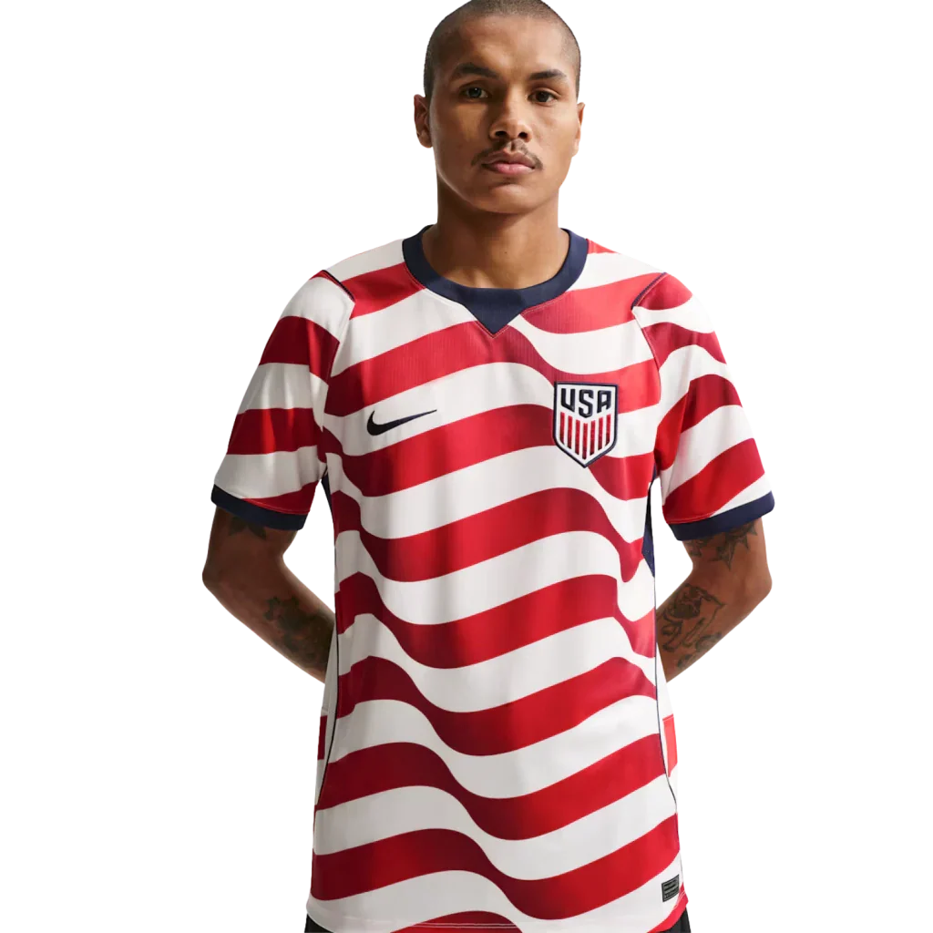 Camisa Estados Unidos Home 26/27 Torcedor Masculino - Vermelha e Branco