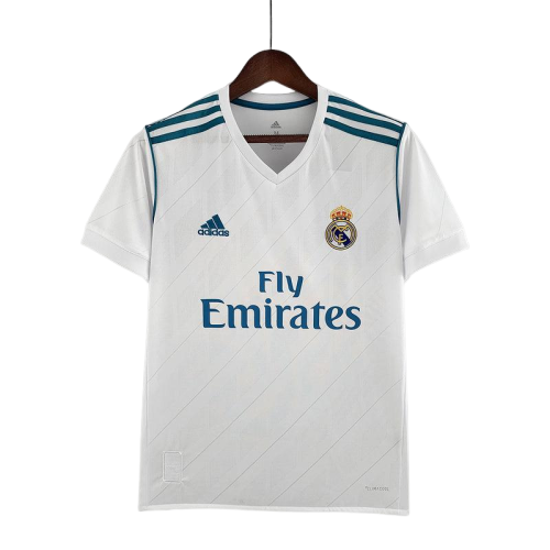Camisa Retrô Real Madrid I Home 2017/18 Masculino Branca