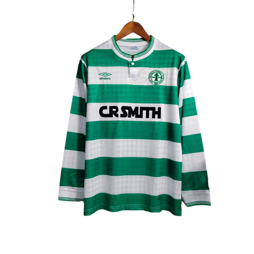 Camisa Retrô Celtics Home 1987/88 (Manga longa) Branco/Verde