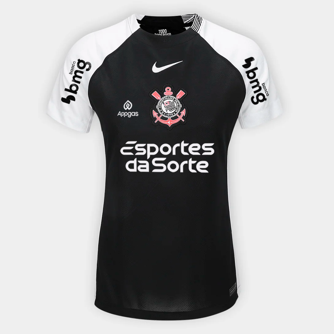 Camisa Torcedor Feminina Corinthians II 2025/2026 Com Patrocínios