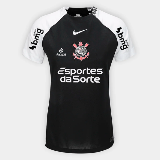 Camisa Torcedor Feminina Corinthians II 2025/2026 Com Patrocínios
