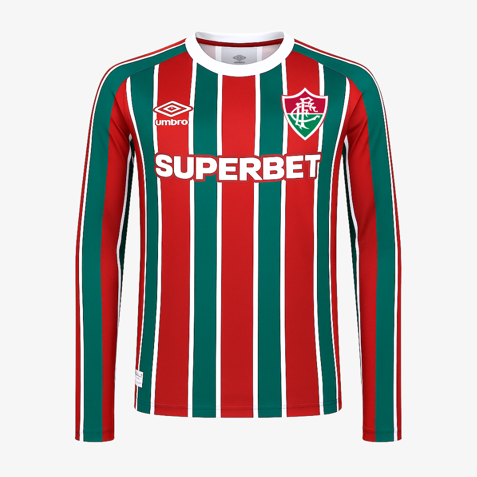 Camisa Manga Longa Torcedor Masculina Fluminense I 2025/2026