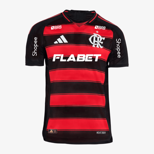 Camisa Jogador Masculina Flamengo I 2025/2026 Com Patrocínios