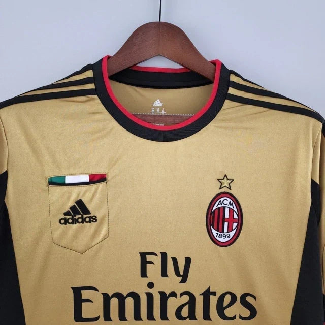 Camisa Retrô Milan III Third 2013/14 Masculino Dourado