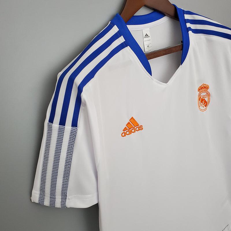 Camisa Real Madrid Treino 2021/22 Retrô - Branca