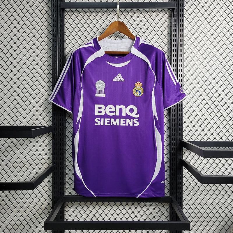 Camisa Real Madrid Away 2006/07 Retrô - Roxa
