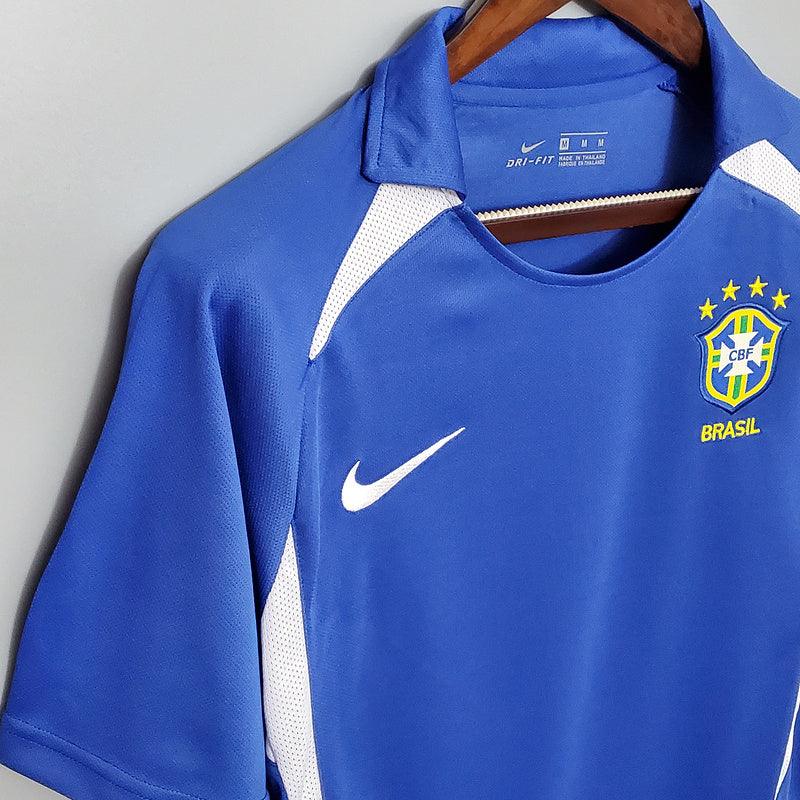 Camisa Retrô Brasil II Away 2002/03 Masculino Azul