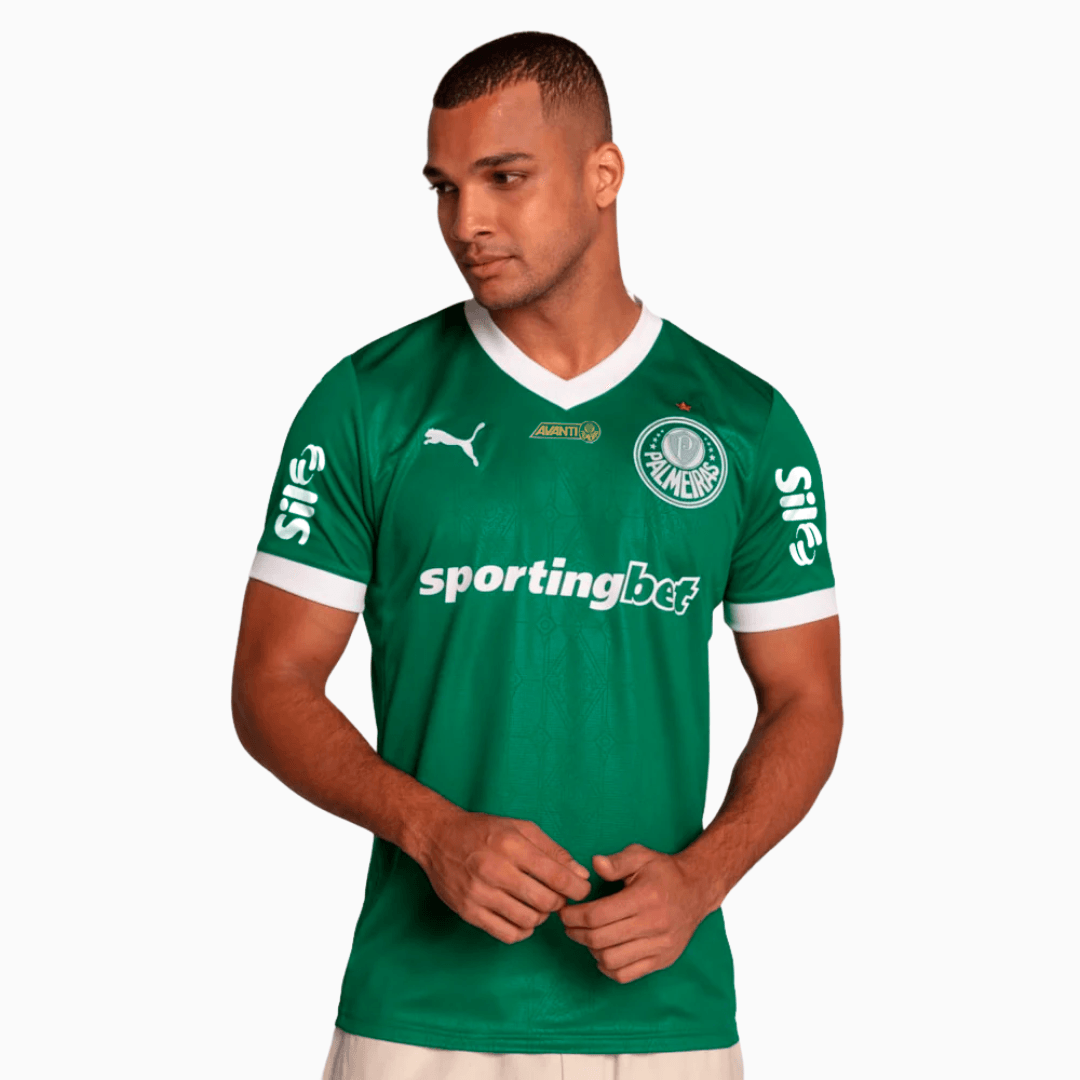 Camisa Torcedor Masculina Palmeiras I 2025/2026 Com Patrocínios
