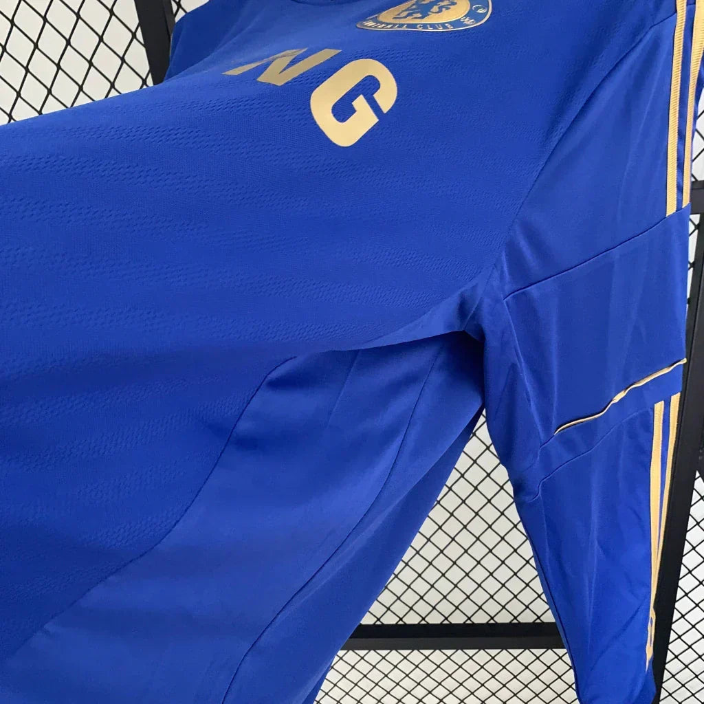 Camisa Retrô Chelsea Manga Longa - 12/13 Azul