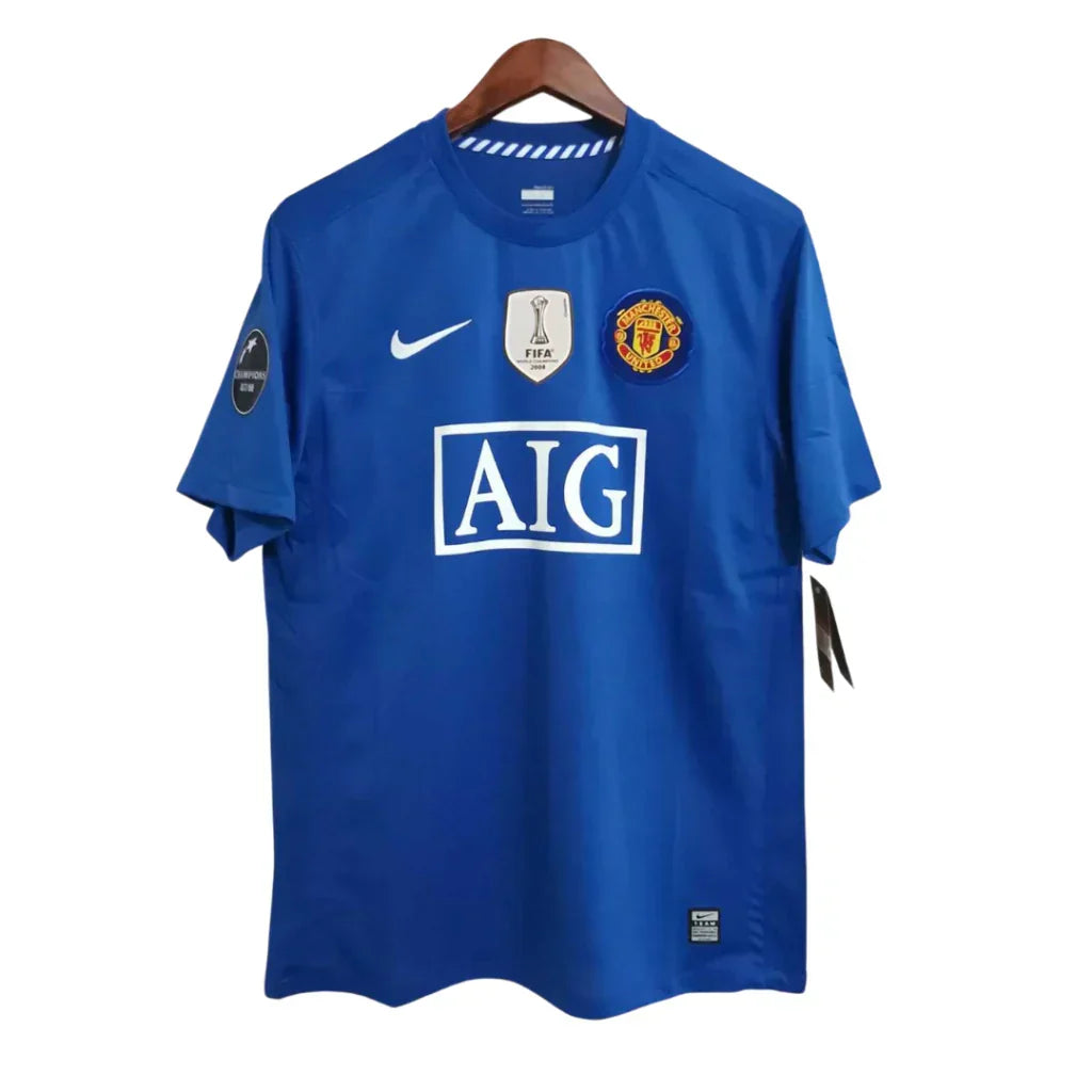 Camisa Retrô Manchester United 2007/08 Masculino Azul
