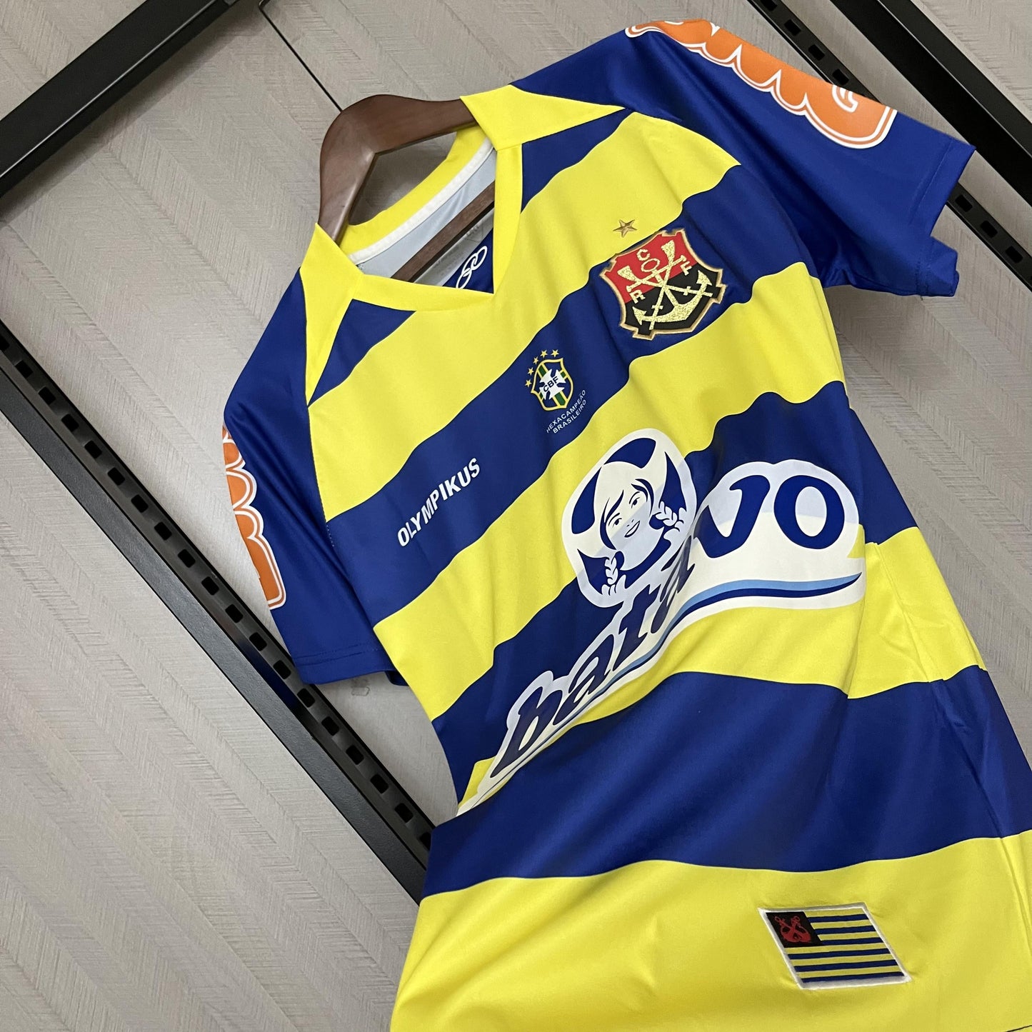 Camisa Flamengo III 2010 - Versão Retrô Batavo Amarelo e Azul