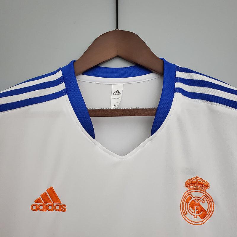 Camisa Real Madrid Treino 2021/22 Retrô - Branca
