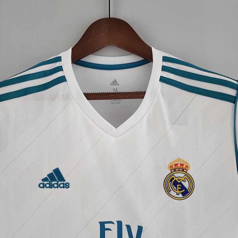 Camisa Retrô Real Madrid I Home 2017/18 Masculino Branca