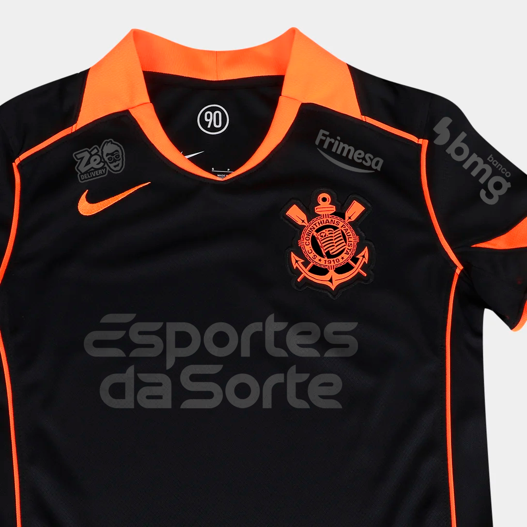 Camisa Torcedor Feminina Corinthians III 2025/2026 Com Patrocínios