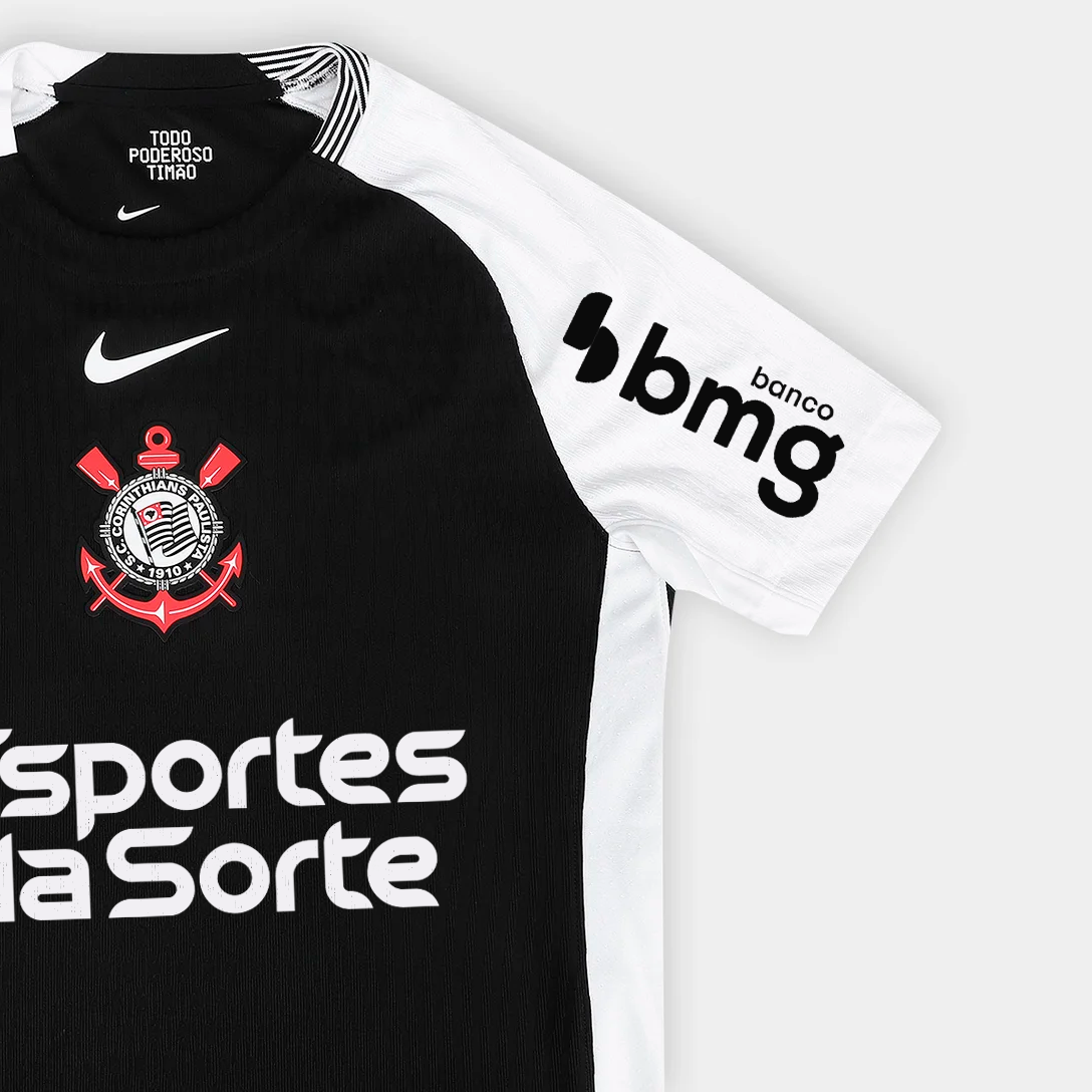 Camisa Jogador Masculina Corinthians II 2025/2026 Com Patrocínios
