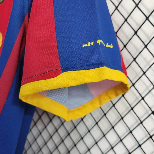 Camisa Barcelona Retrô I Home 2010/11 Torcedor Masculino Vermelho e Azul