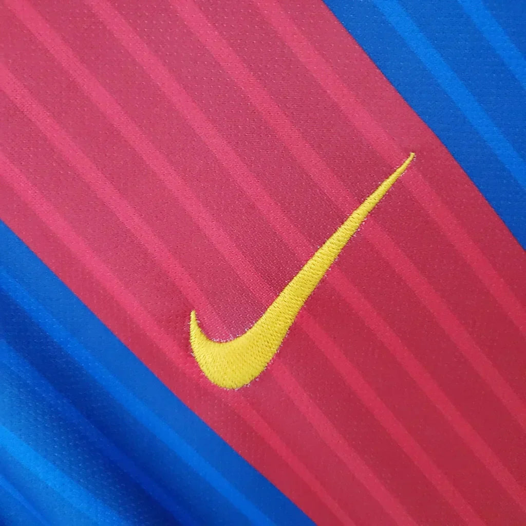 Camisa Retrô Barcelona I Home 2016/17 Masculino Azul Grená
