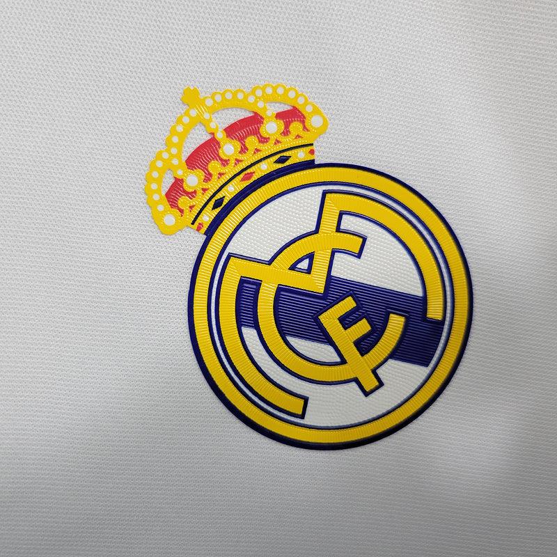 Camisa Retrô Real Madrid Manga Longa 2016/17 Masculino Branco