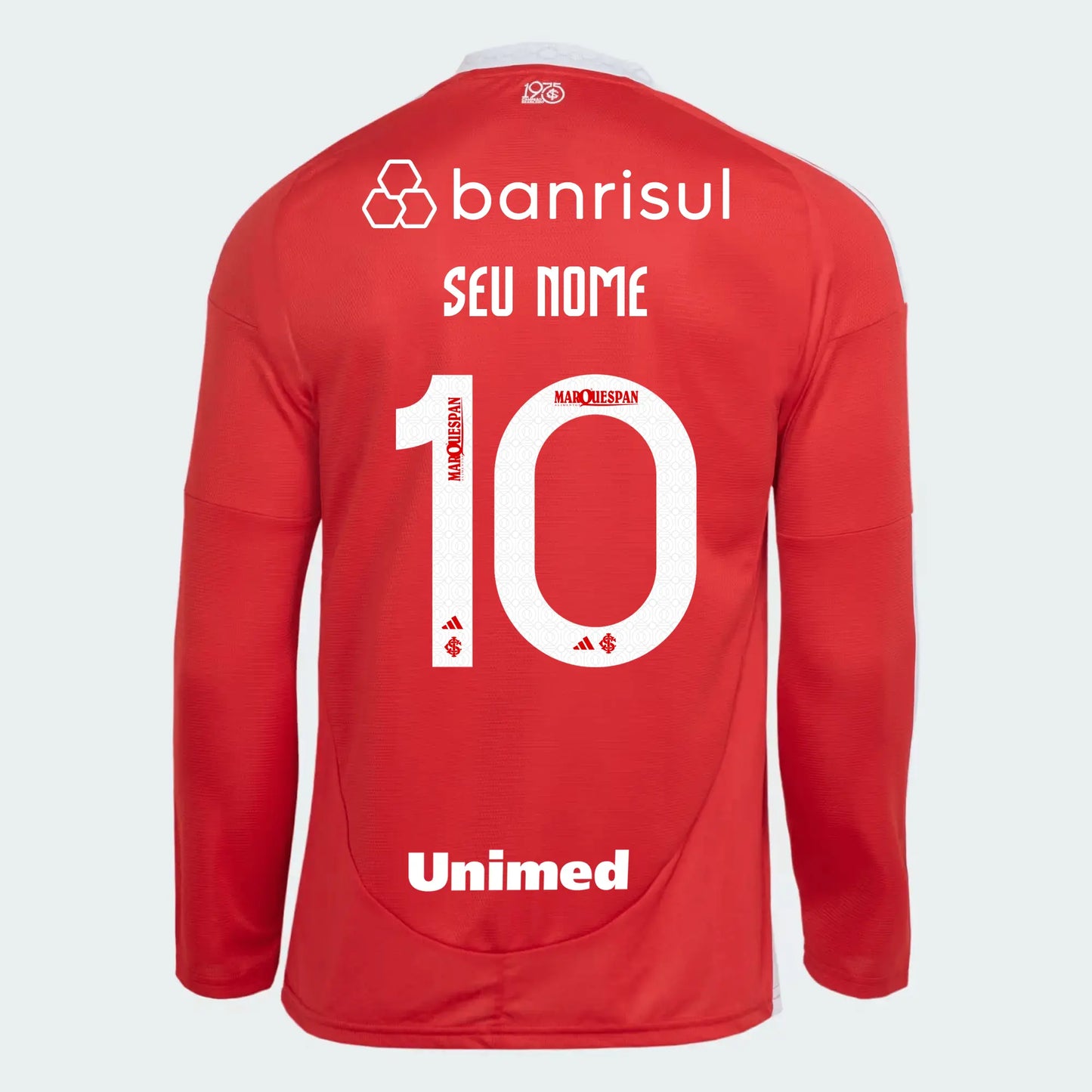 Camisa Manga Longa Torcedor Masculina Internacional I 2025/2026 Com Patrocínios