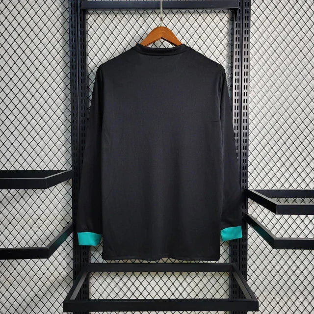 Camisa Retrô Real Madrid Manga Longa II 2017/18 Retrô Preto
