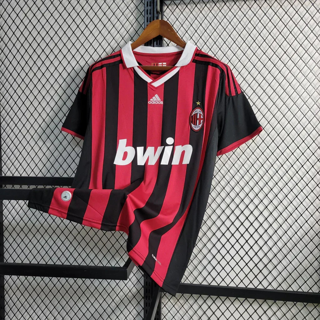 Camisa Retrô Milan I 2009/10 Vermelho e Preto
